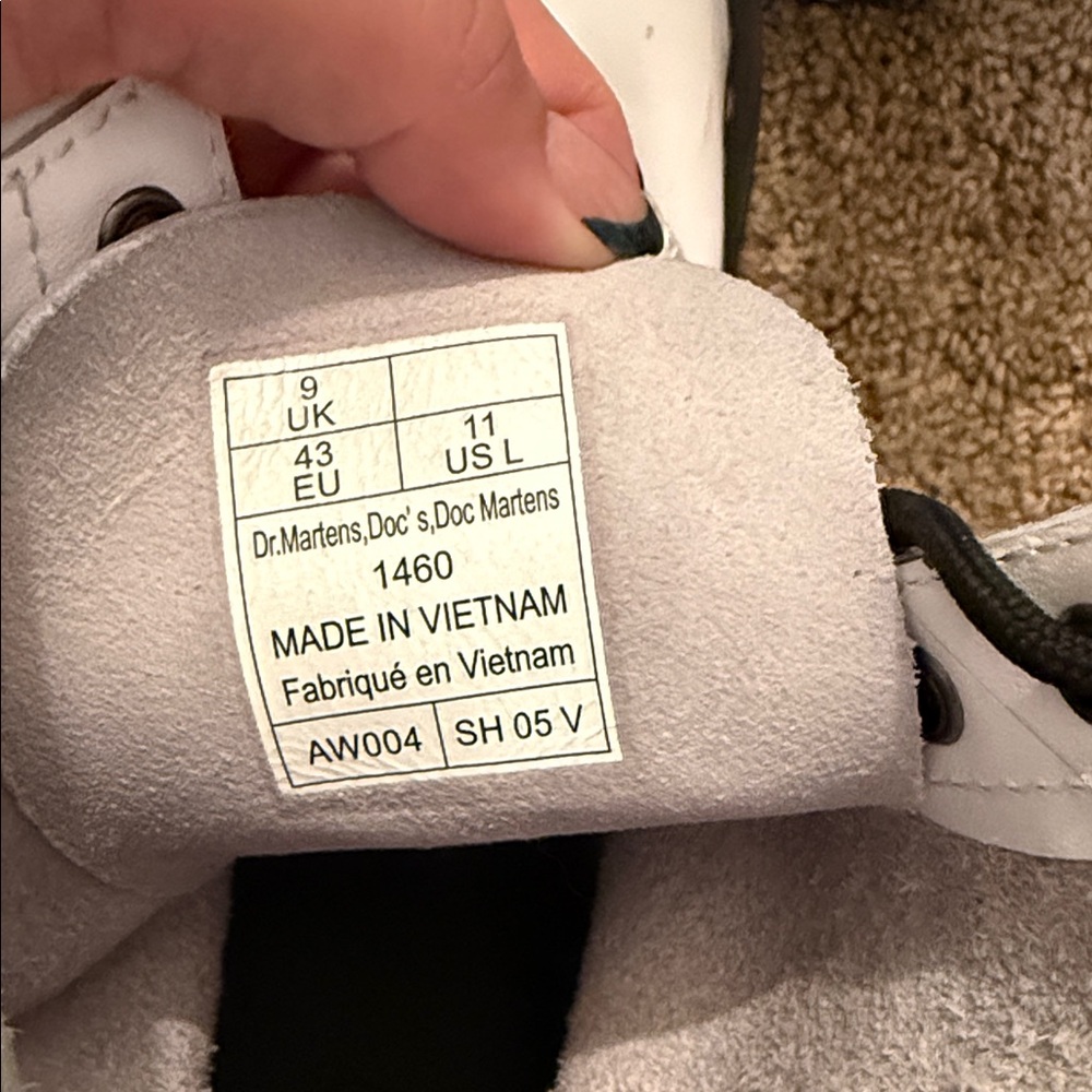 Dr. Martens White Combat Boots - Picture 3 of 3